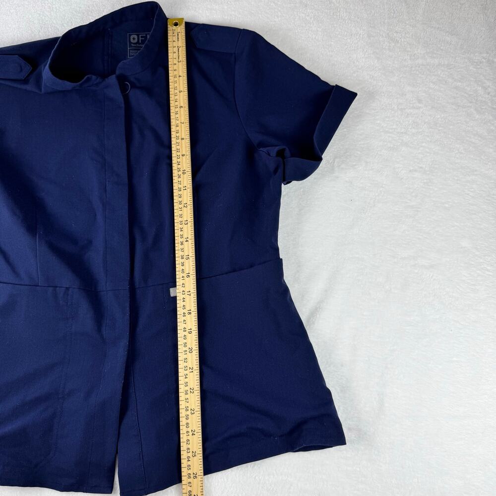 FIGS Technical Collection Scrub Top Women’s L Navy Blue Medical Healthcare - Picture 7 of 11